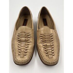 FLORSHEIM Berkley Weave Casual Dress Loafers Light Tan Leather Shoes Sz 9.5 EEE